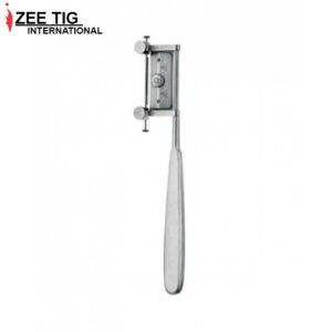 Silver Dermatome (Skin Grafting Knife) Adjustable ,Complete With Wooden Box, 19 cm